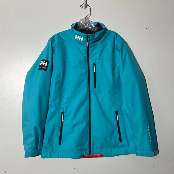 Helly Hansen Crew Mid-layer Outerwear Turquoise Winter Ski Jacket Womens Size XL - Picture 1 of 8